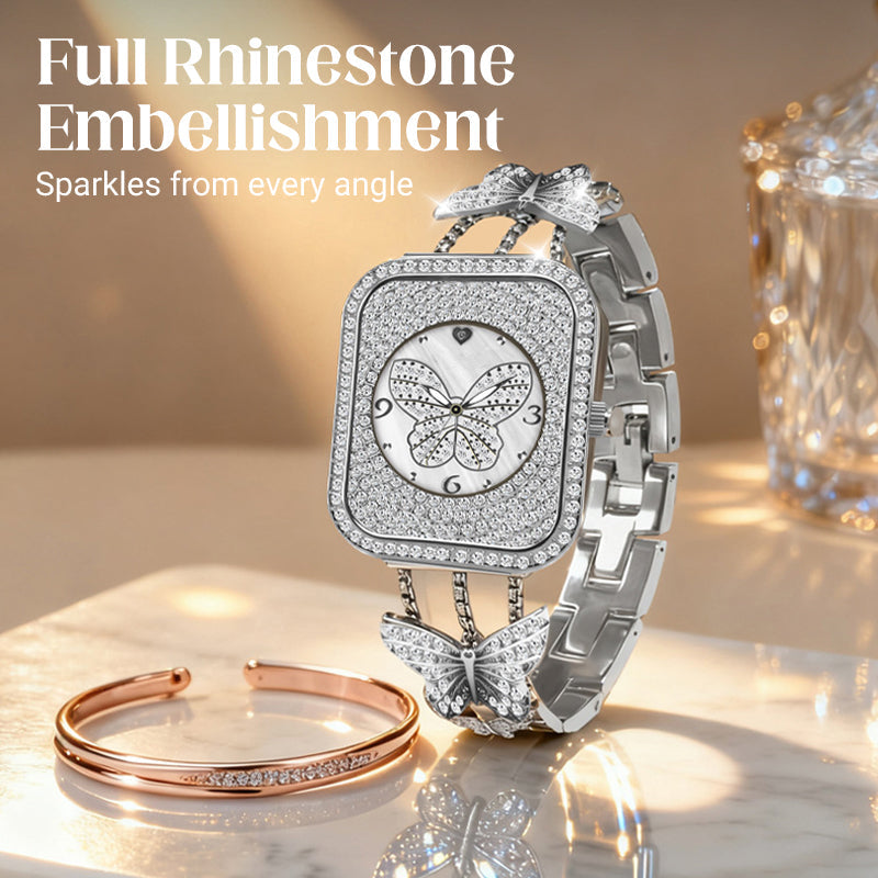 🦋 Heißer Verkauf 50 % Rabatt💎Elegante Schmetterlings-Schmuckuhr für Damen