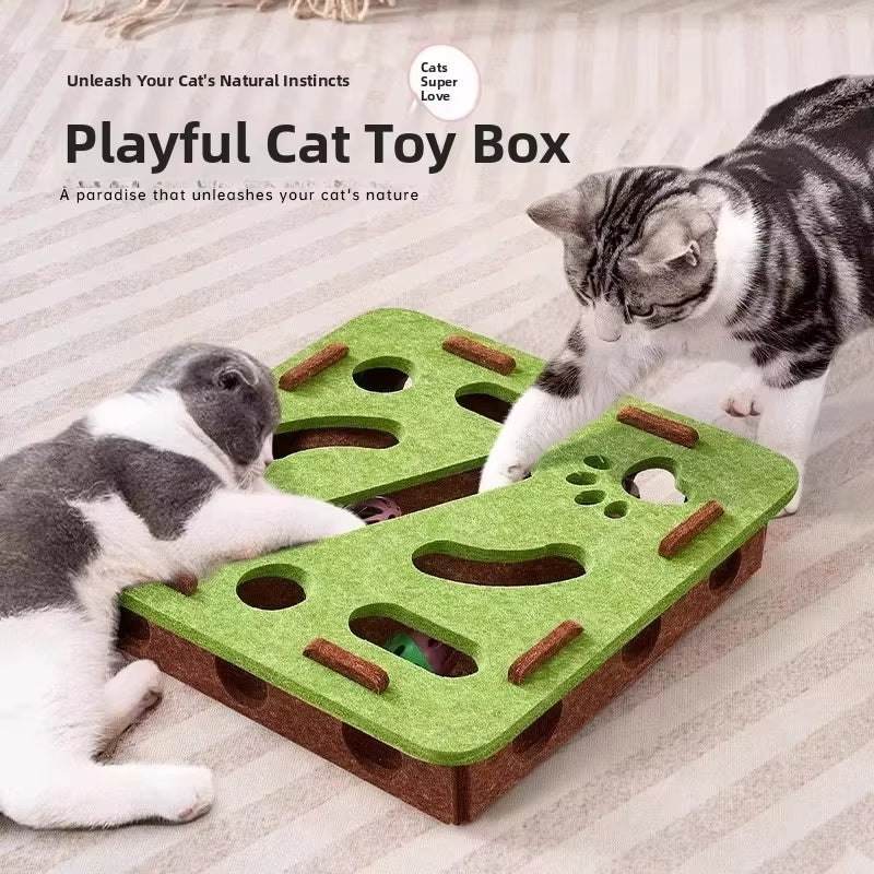 🔥Heiße Verkaufsangebote – Interaktives Filz-Labyrinthspielzeug für Katzen