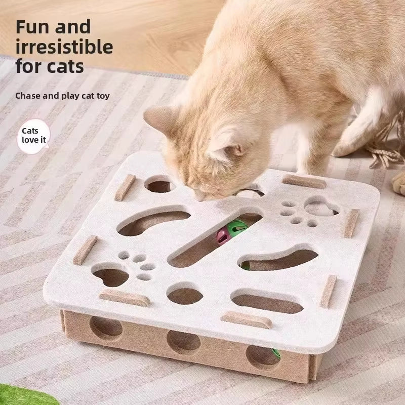 🔥Heiße Verkaufsangebote – Interaktives Filz-Labyrinthspielzeug für Katzen