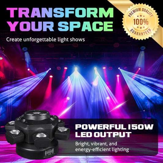 🎉Multi-Beam-LED-Atmosphärenlicht – 16 Farben, Fernbedienung und einfache Installation📦