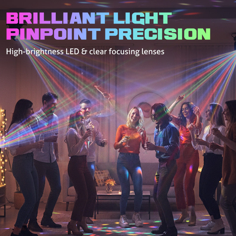 🎉Multi-Beam-LED-Atmosphärenlicht – 16 Farben, Fernbedienung und einfache Installation📦
