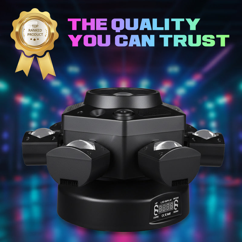 🎉Multi-Beam-LED-Atmosphärenlicht – 16 Farben, Fernbedienung und einfache Installation📦
