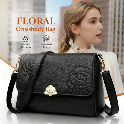 ⏰Black Friday Sale 50 % RABATT💥💥Elegante Damen-Umhängetasche mit Blumenprägung