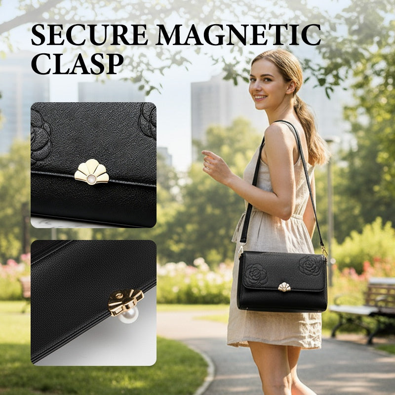 ⏰Black Friday Sale 50 % RABATT💥💥Elegante Damen-Umhängetasche mit Blumenprägung
