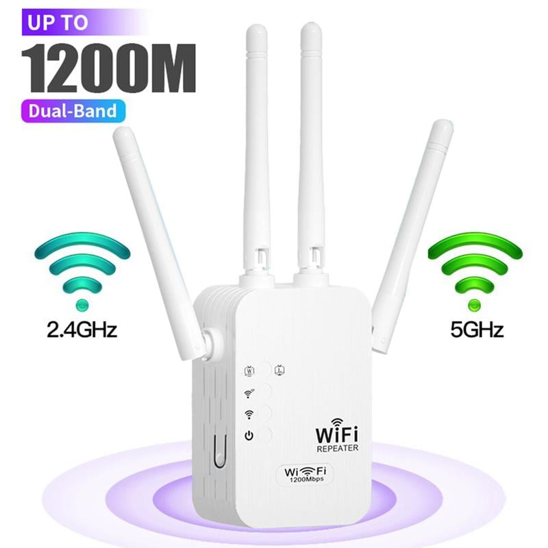 🔥 2026 WLAN-Verstärker – 1200 Mbit/s, Dualband (5 GHz / 2,4 GHz) 📶 Maximale Signalverstärkung – stabile Verbindung im ganzen Haus!