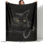 💖Black-Friday-Mega-Angebot – 50 % Rabatt!💖Verstärkte Ultra-Warme Bettdecke mit Schwarz Katze Motiv für die Bettkante