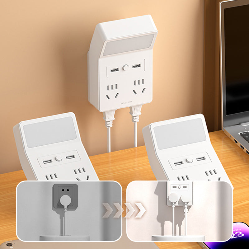 Mehrfach-Netzsteckeradapter mit unabhängigem Schalterknopf