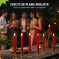 Lange LED-Kerze mit Fernbedienung und flackernder Flamme