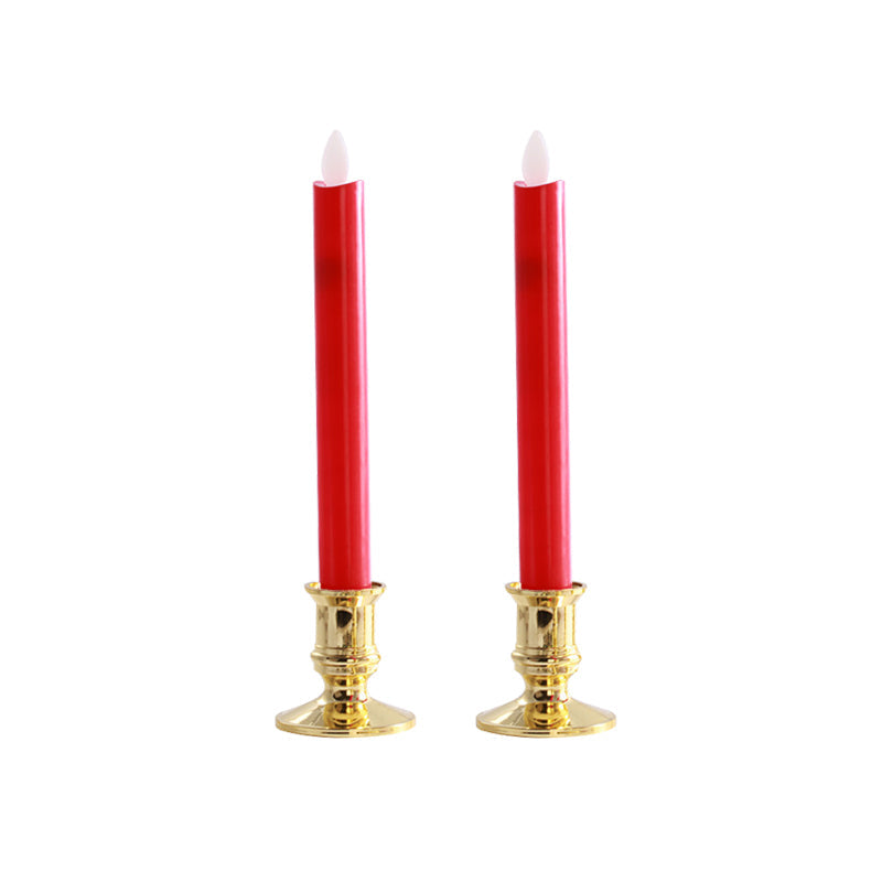 Lange LED-Kerze mit Fernbedienung und flackernder Flamme