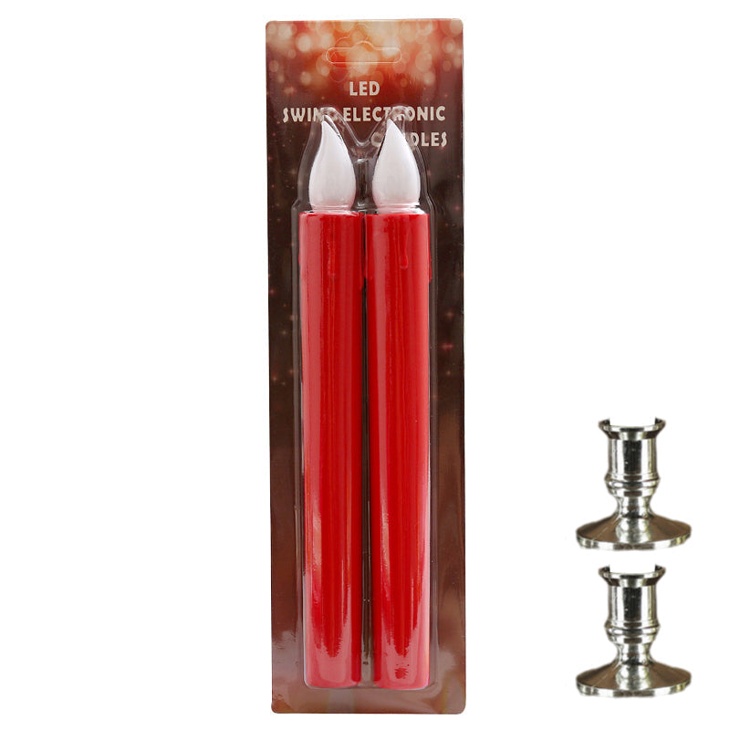 Lange LED-Kerze mit Fernbedienung und flackernder Flamme
