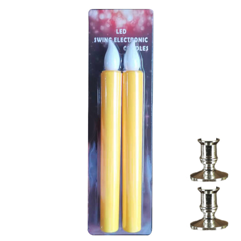 Lange LED-Kerze mit Fernbedienung und flackernder Flamme