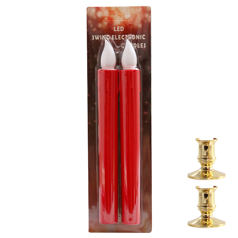 Lange LED-Kerze mit Fernbedienung und flackernder Flamme