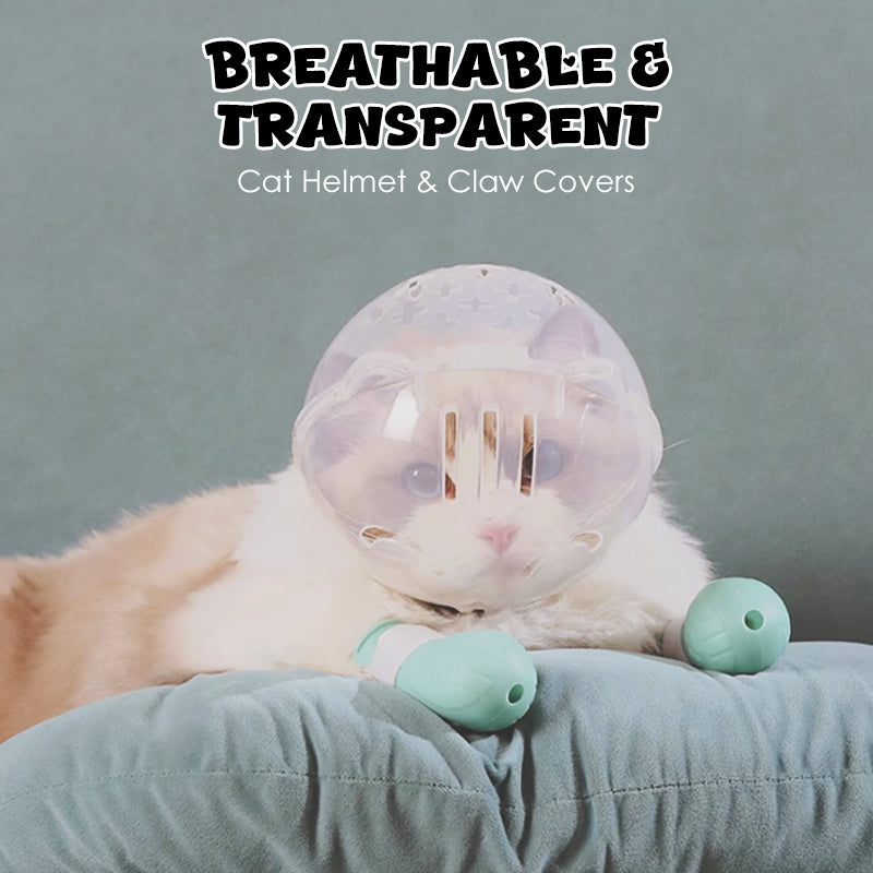 ✨ Katzenpflege-Maulschutz mit Anti-Kratz-Pfotenüberzügen – Sichere & Stressfreie Pflege! ✨