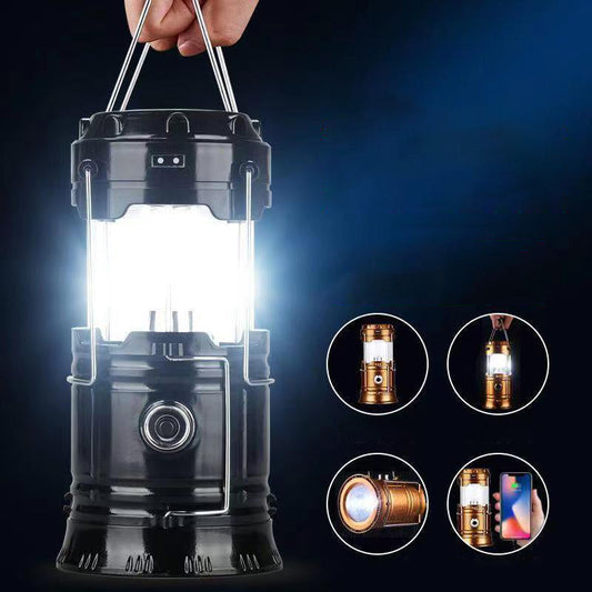 Multifunktionale Solar-LED-Flammenlampe – Notfalllampe für Camping und Outdoor-Aktivitäten