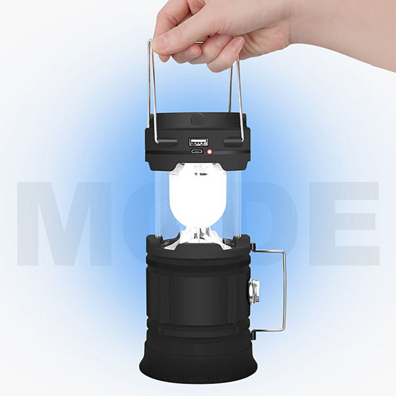 Multifunktionale Solar-LED-Flammenlampe – Notfalllampe für Camping und Outdoor-Aktivitäten