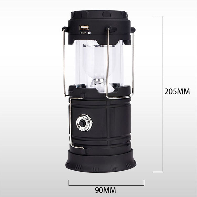 Multifunktionale Solar-LED-Flammenlampe – Notfalllampe für Camping und Outdoor-Aktivitäten