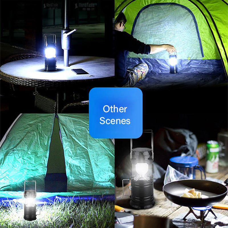 Multifunktionale Solar-LED-Flammenlampe – Notfalllampe für Camping und Outdoor-Aktivitäten