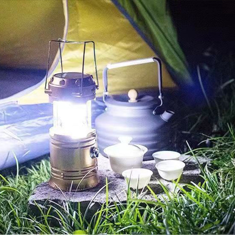 Multifunktionale Solar-LED-Flammenlampe – Notfalllampe für Camping und Outdoor-Aktivitäten