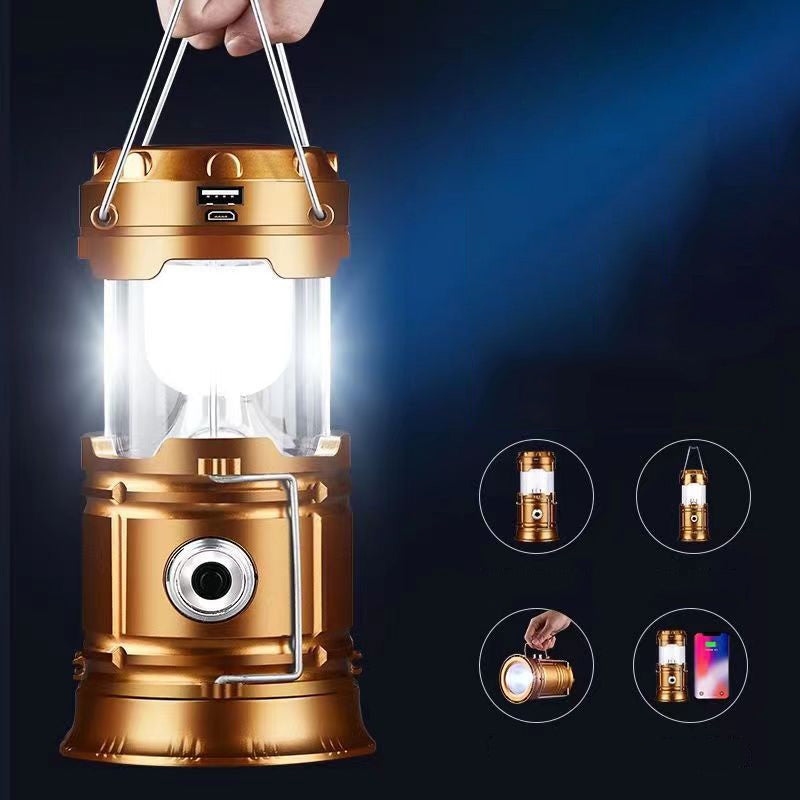 Multifunktionale Solar-LED-Flammenlampe – Notfalllampe für Camping und Outdoor-Aktivitäten