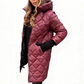 🍂 Herbst-Sonderangebot: 50 % Rabatt 💥Langer, gesteppter Daunenmantel mit Kapuze für Damen