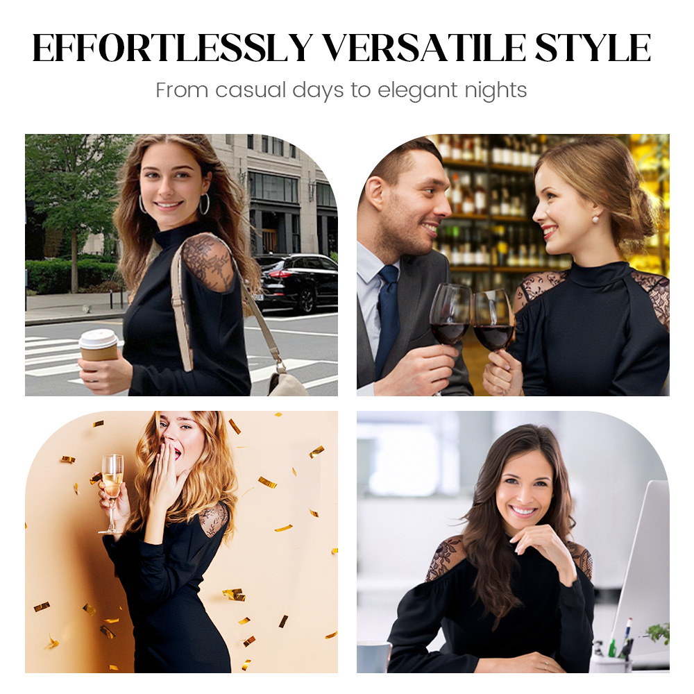 💗Lässiges, halbhohes, langärmeliges Strickkleid für Damen
