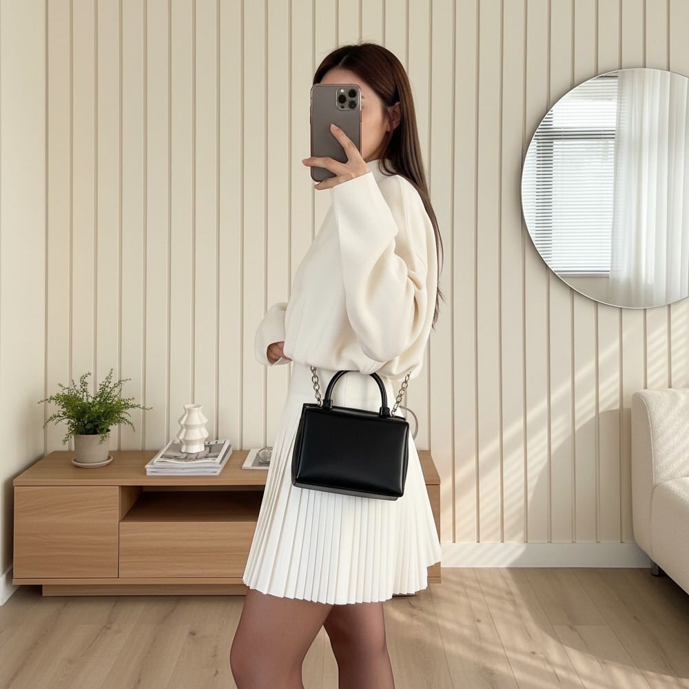 💗Lässiges, halbhohes, langärmeliges Strickkleid für Damen