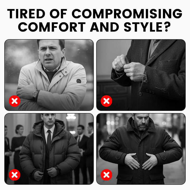 🍂 Frühherbst-Schnäppchen: 50 % Rabatt！⌛️ Männer gefüttert Business Casual Wintermantel