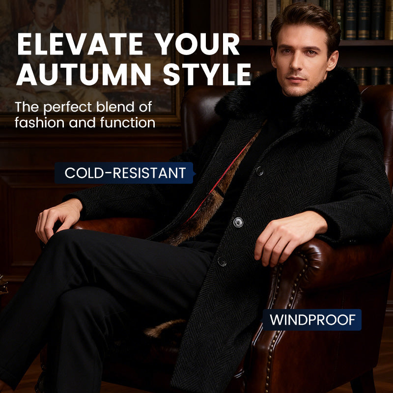 🍂 Frühherbst-Schnäppchen: 50 % Rabatt！⌛️ Männer gefüttert Business Casual Wintermantel