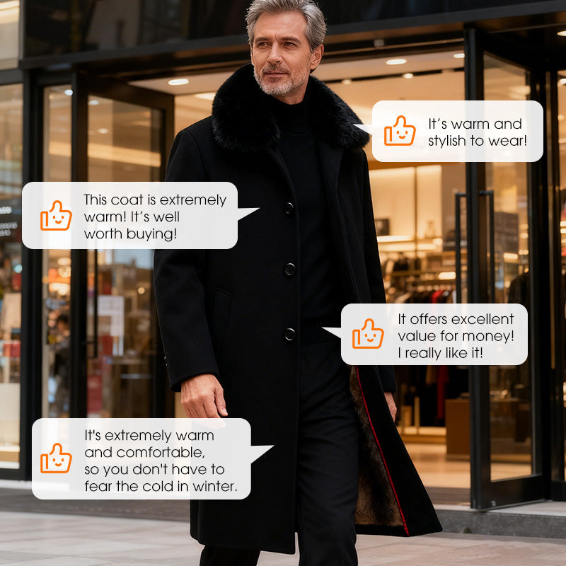 🍂 Frühherbst-Schnäppchen: 50 % Rabatt！⌛️ Männer gefüttert Business Casual Wintermantel