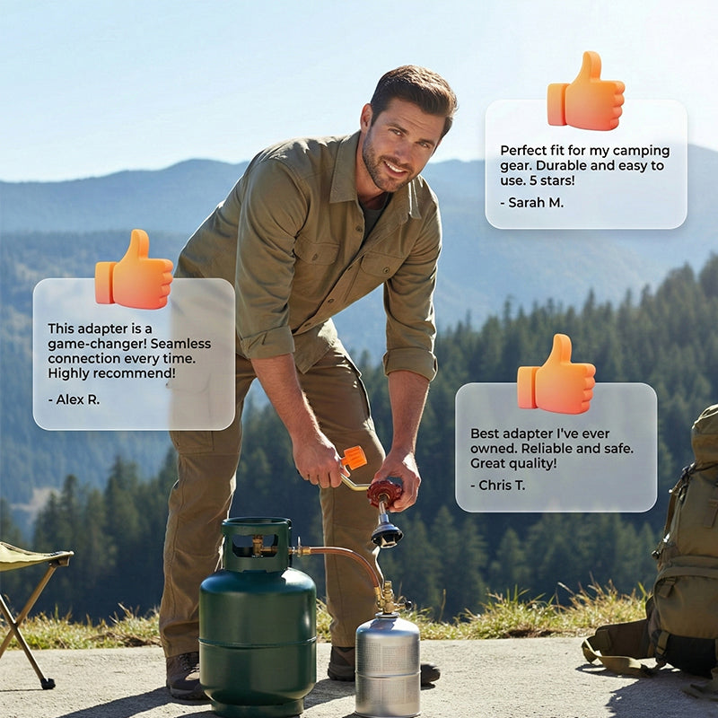 Adapter zum Nachfüllen von Gasflaschen im Freien
