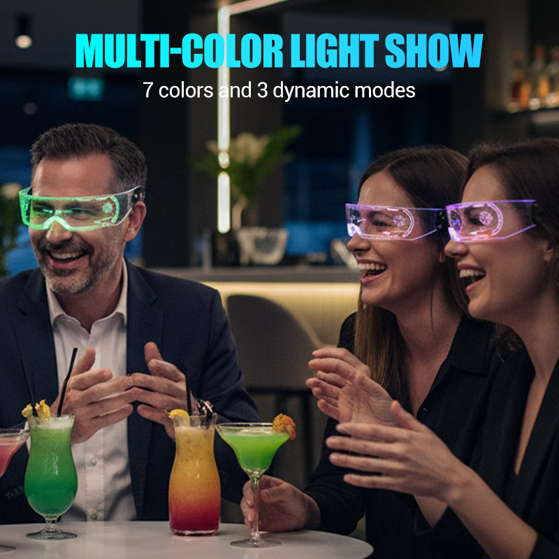 Ausgefallene LED-beleuchtete Cyberpunk-Brille
