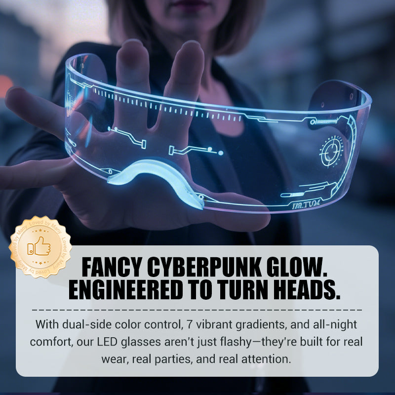 Ausgefallene LED-beleuchtete Cyberpunk-Brille