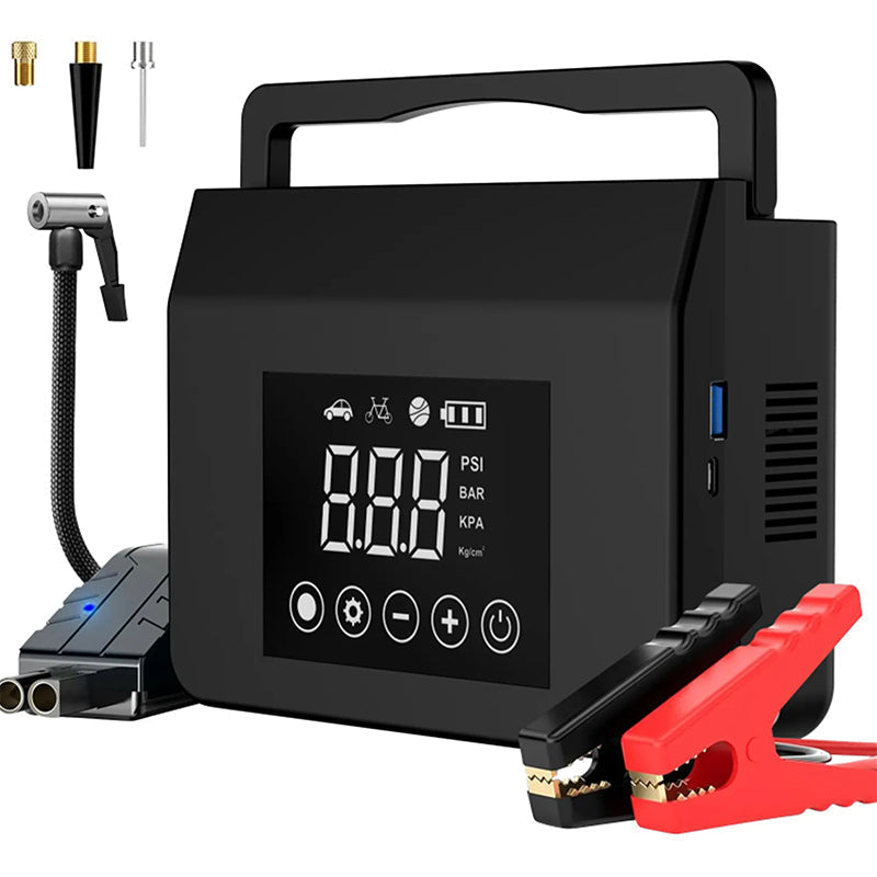 🚨 50 % RABATT! 🚗 4-in-1 Mobiler Auto-Starthilfe-Booster & Reifenkompressor – 4000A Spitzenstrom, 150 PSI, Powerbank & LCD-Display ⚡🛞