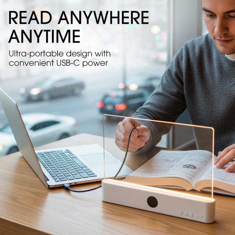 Tragbare LED-Leselampe, über USB aufladbar, dimmbar, augenschonend