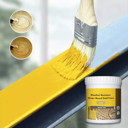 🎨 WASSERBASIERTE GOLDFARBE – Höchste Wetterbeständigkeit • Einfache Anwendung • Umweltfreundlich • Elegante Dekoration