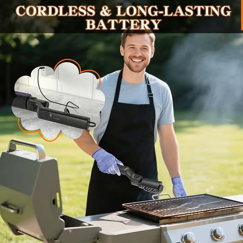 🔥 50% RABATT! 🍖 Kabelloser elektrischer Grillbürstenreiniger – Tiefenreinigung, Leicht & Wiederaufladbar 🔋