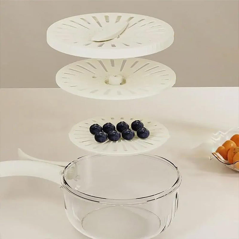 Multifunktionale Entwässerungsschüssel – Spart Platz, Spülmaschinenfest & Lebensmittelechtes Material 🥘