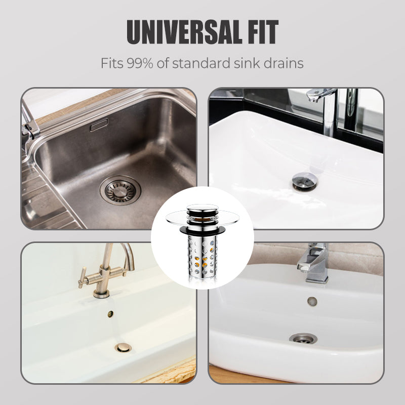 Langlebiger Universal-Pop-up-Abflussfilter für Spülbecken