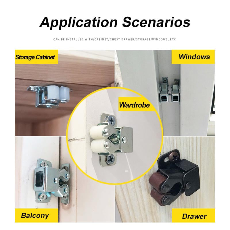 Klassischer Rollenschnäpper aus Edelstahl für Schranktüren