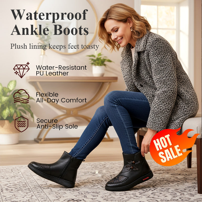 Wasserdichte Stiefeletten für Damen mit Plüschfutter