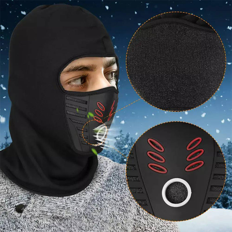 Winddichte, schützende und staubdichte Kapuze für Motorrad- und Fahrradfahren, Offroad-Fahren, atmungsaktive, thermische Winter-Gesichtsmaske, kompatibel mit Fahrrad-, Motorrad- und Skhelm