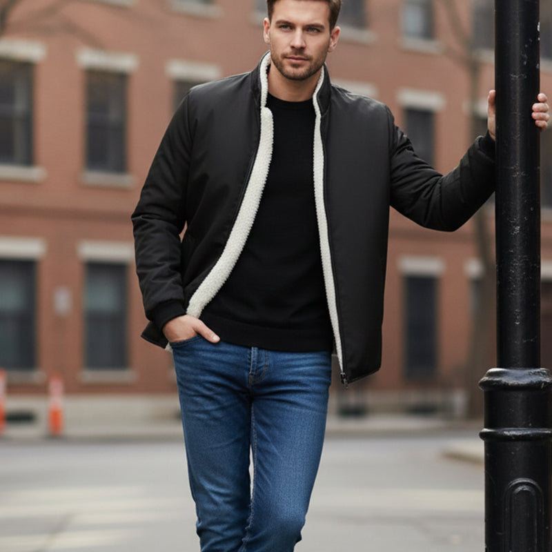 Herren Casual Winddichte Thermojacke