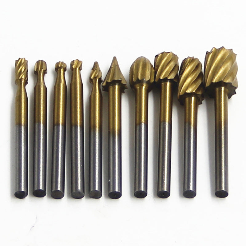 10-teiliges HSS-Bohrerset zum Schnitzen und Gravieren von Holz