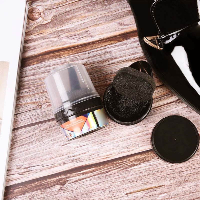 Universelle neutrale Schuhcreme mit Schwamm