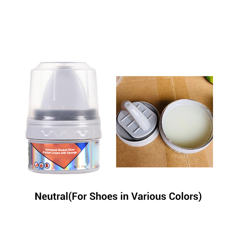 Universelle neutrale Schuhcreme mit Schwamm
