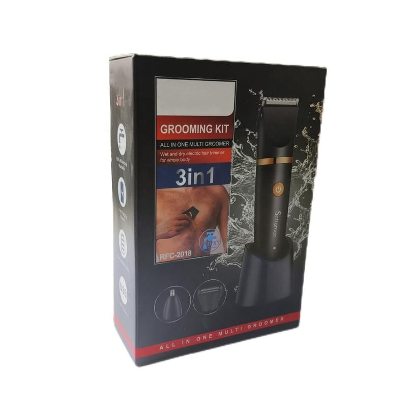 💥 3-in-1-Elektro-Körperhaartrimmer für Männer, kabelloser Intimhaarschneider für Männer, wasserdichter Elektrorasierer