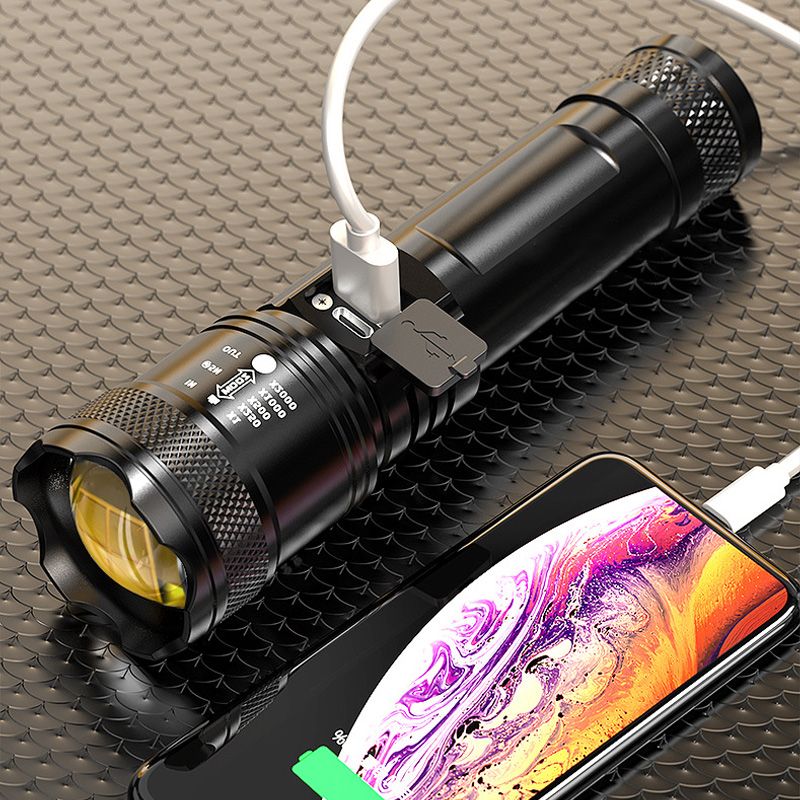 Zoombare Taschenlampe mit superstarkem Licht