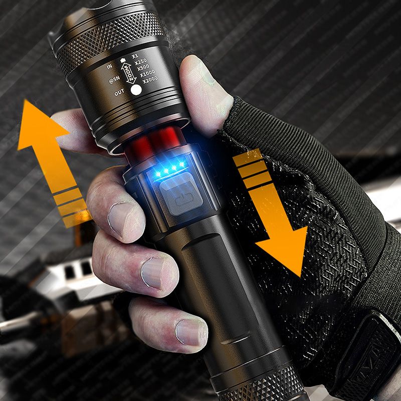Zoombare Taschenlampe mit superstarkem Licht