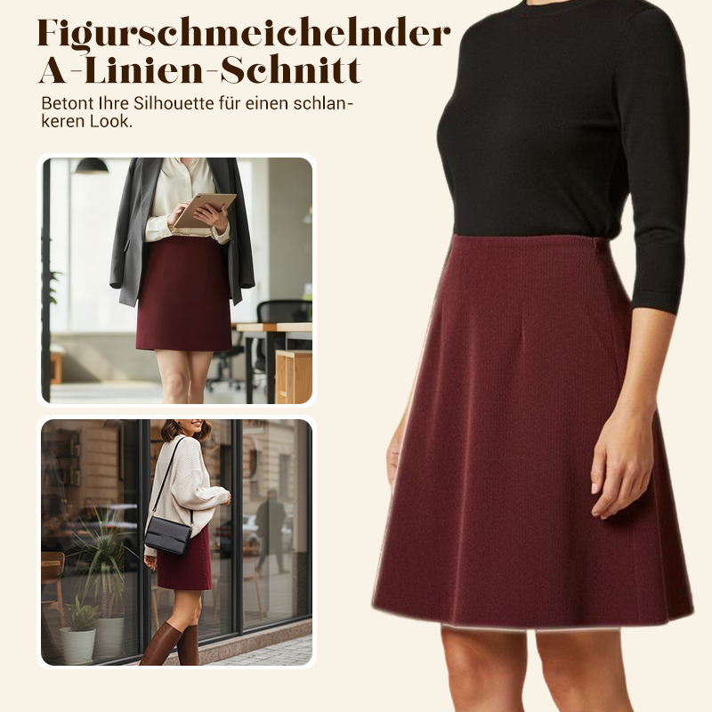Damen hoch taillierter A-Linien Minirock