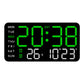 Große digitale Wanduhr mit LED-Anzeige, Datumsanzeige und Thermometer, ideales Geschenk für Senioren, Dekoration für Wohn- und Schlafzimmer